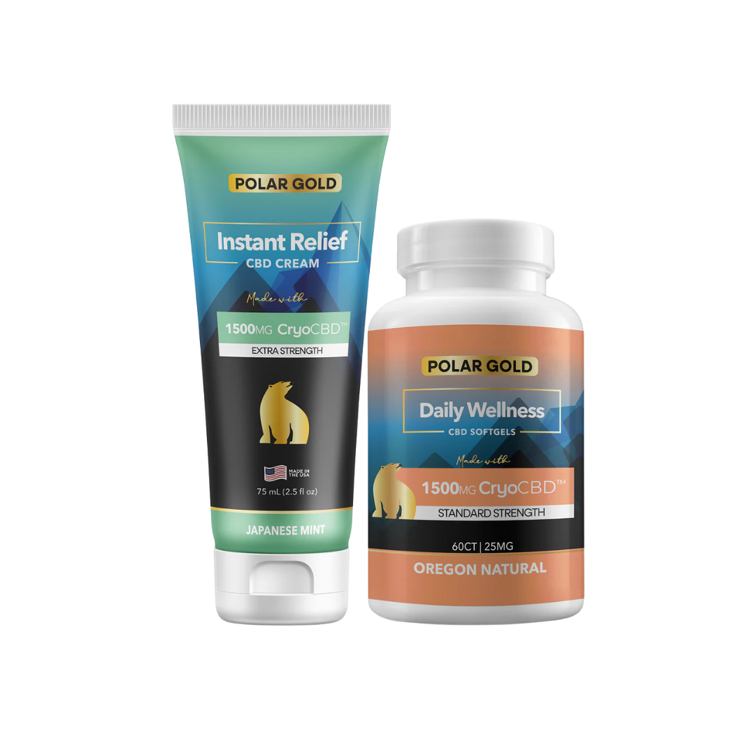 Better Recovery Duo: Instant Relief Cream + 1500mg CBDa Soft-Gels