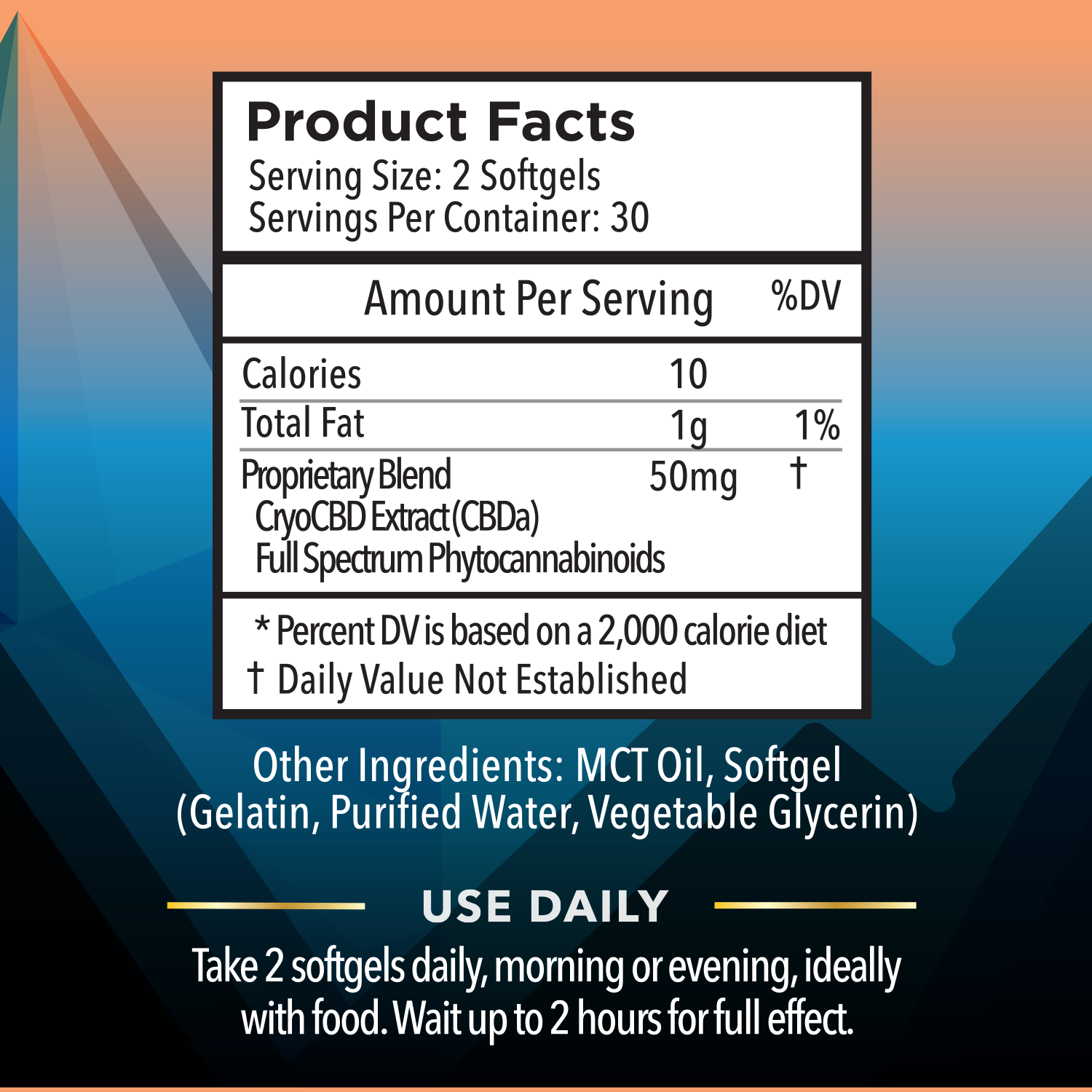 CryoCBD Gel Capsules (Standard Strength) | 1500mg CBDa
